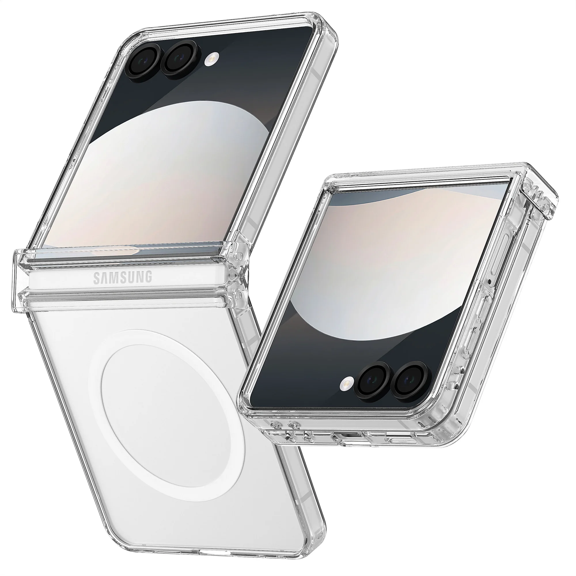 Clear Hinge Protection Shockproof Slim Case with Wireless Charging Compatibility