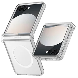 Clear Hinge Protection Shockproof Slim Case with Wireless Charging Compatibility - Galaxy Z Flip5 (Clear)
