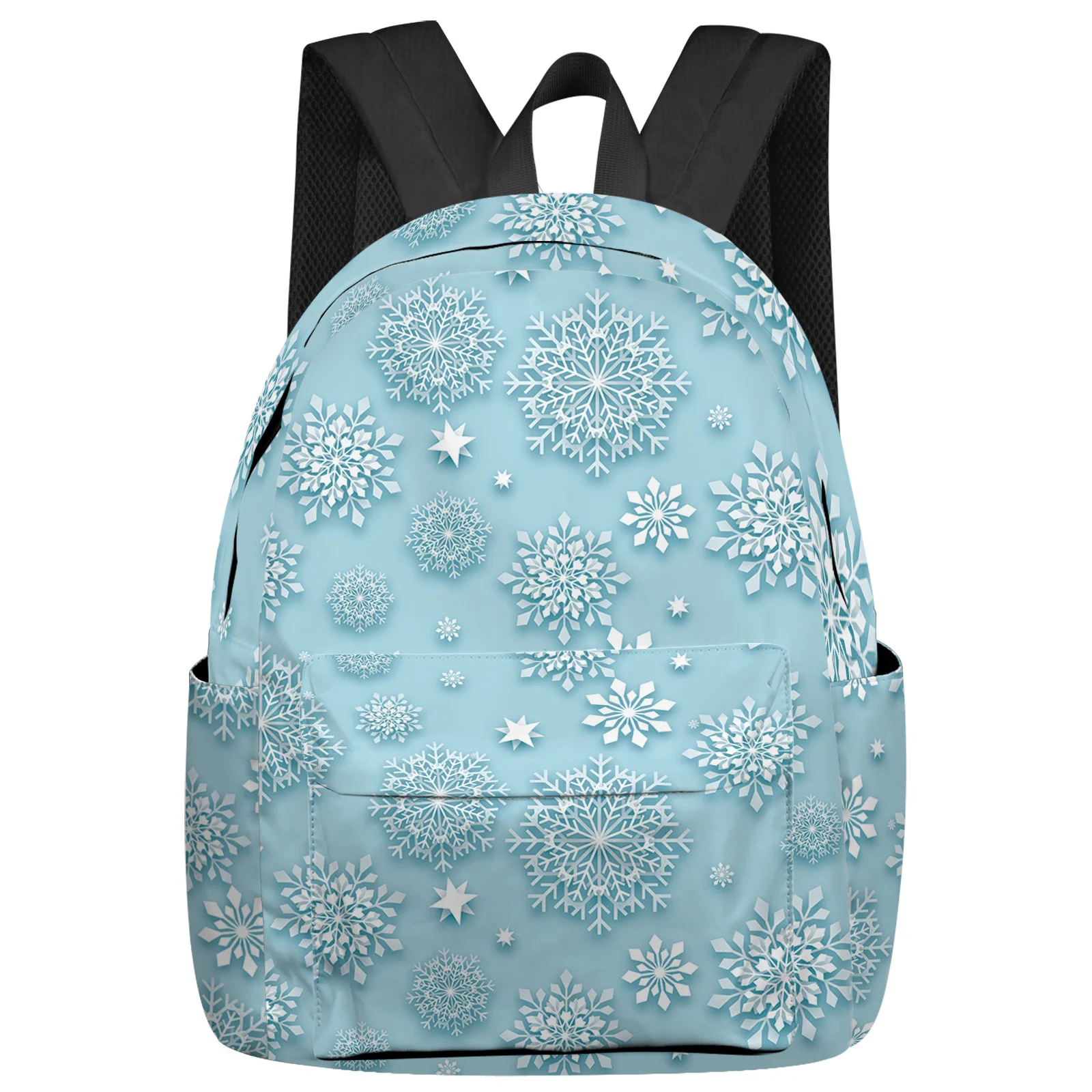 

Christmas Winter Snowflake Backpack Teenagers Student School Bags Laptop Bag Women's Casual Travel Backpack