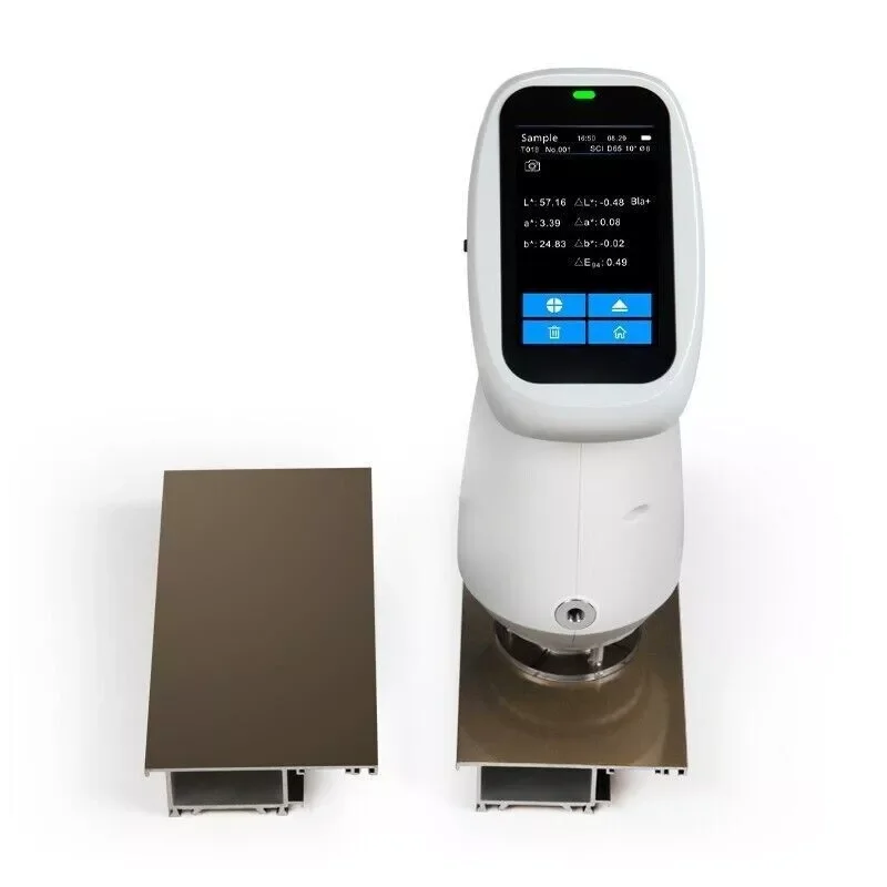Color Difference Analyzer Spectrocolorimeter Two Apertures Φ8mm Flat+Φ4mm Flat Sensor  CMOS dual beam splitting sensor 4