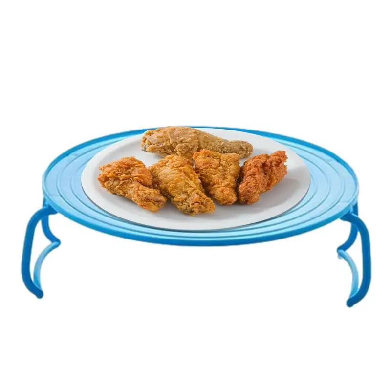 Cloche Micro Onde Plateaux Micro-Ondes 2 Pièces - Étages Pour Cuisson Double Couche - Pliable, Plastique Alimentaire Etagere Micro Onde