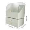 Makeup Organizer with Brush Holder and 2 Drawers, Space-Saving Design for Cosmetics, Jewelry, Easy Access and Storage 5