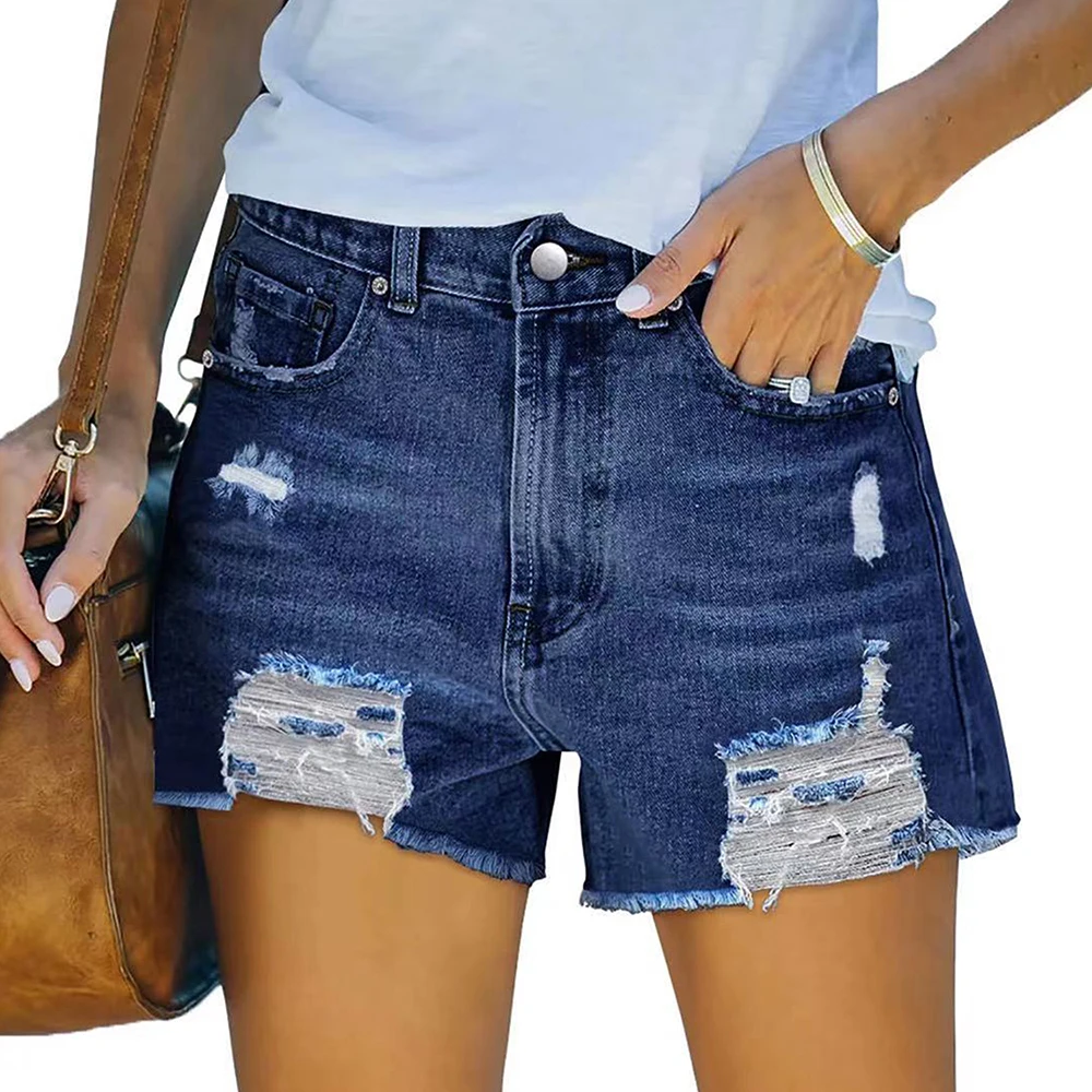 

Women Summer Casual Denim Shorts Jeans Women High Waist Tassel Short Push Up Skinny Slim Pocket Bermuda shorts With Pocket