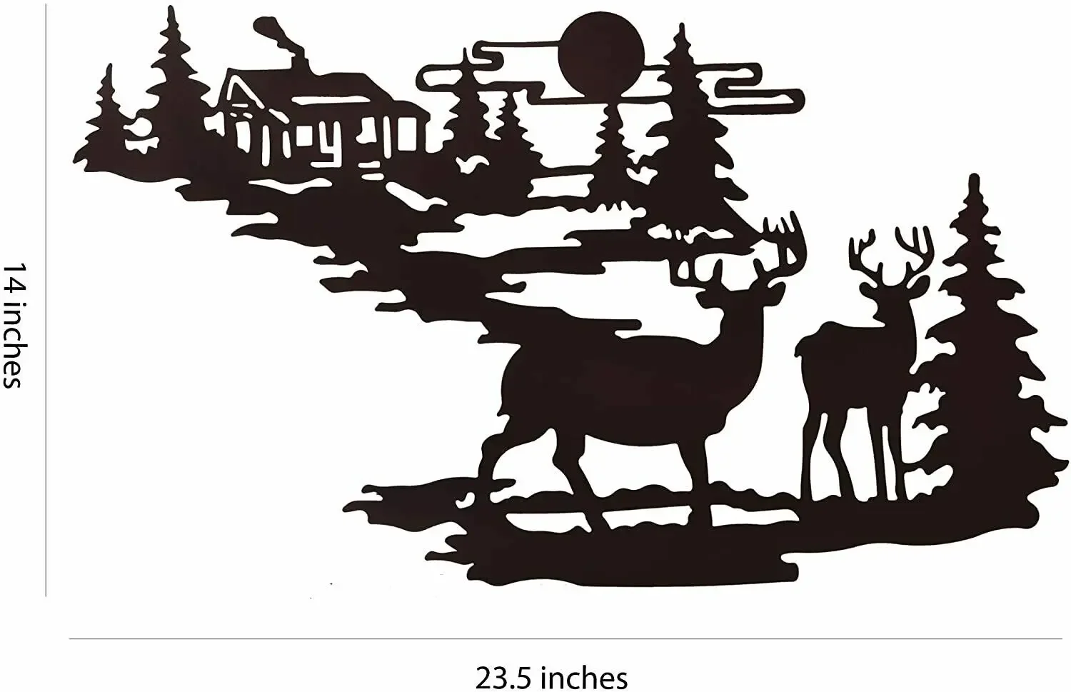 

CIFBUY Deco Deer And Woodland Cabin Metal Wall Art Iron Deer Rustic Wall Decor Vintage Metal Plate Home And Decoration Metal Wa