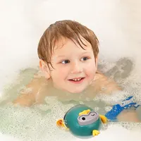 1Pcs Kid Bath Wash Pull Line Little Duck Baby Summer Bathroom Swimming Winding Toy 2