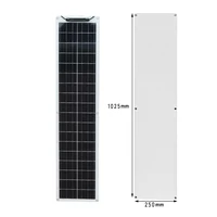WUZECK Solar Panel kit 12V  -Kit de Panneaux Solaires Flexibles de 50 Watts, Batterie de 100 Watt, 12V, 24V, pour Camping, Voiture, Bateau, Extérieur 3