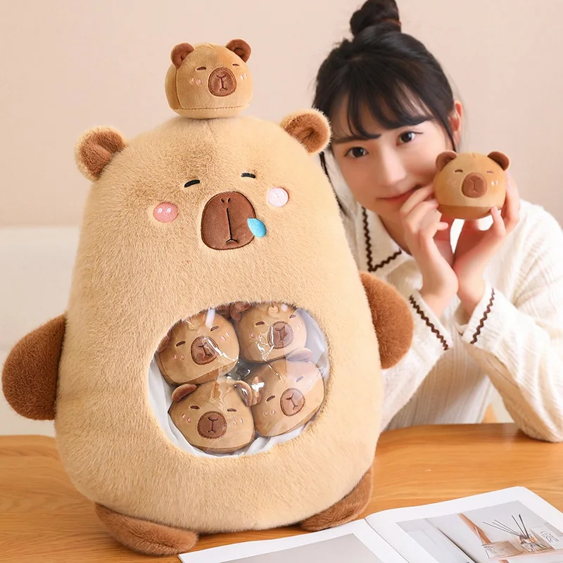 Un bolso de peluche, juguetes para pudín, bolsa de donuts Kawaii