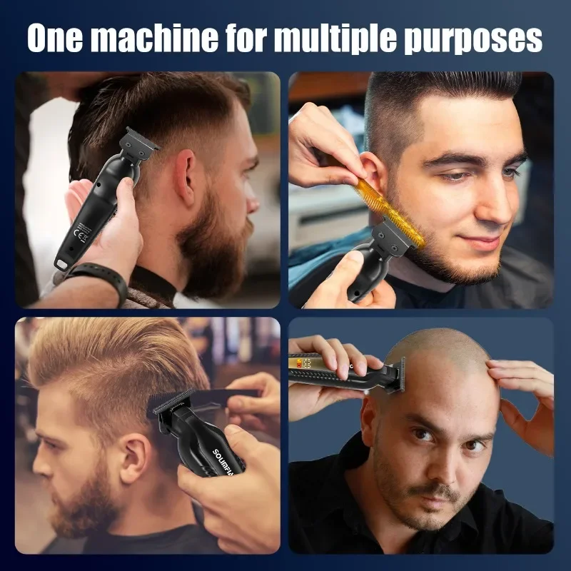 Professional Barber Cordless Clippers, Mens Hair Clipper for Hair Cutting Kit & Grooming Set, Hair Trimmer with USB Rechargeable 2