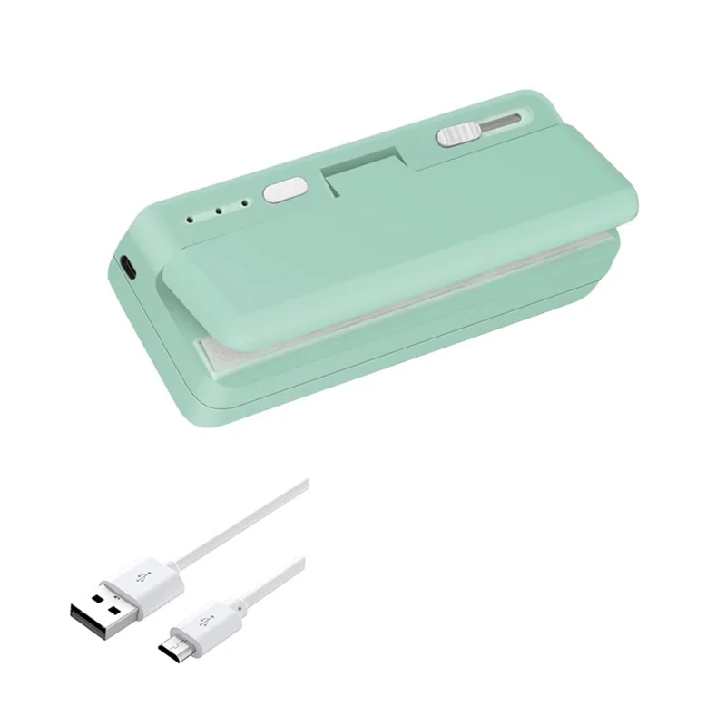A74U 미니 백 실러, USB 충전식 감자칩 봉투 열 실러 캐퍼, 간식 비닐봉투 재밀봉 열 실링 및 커터 내구성 강화
