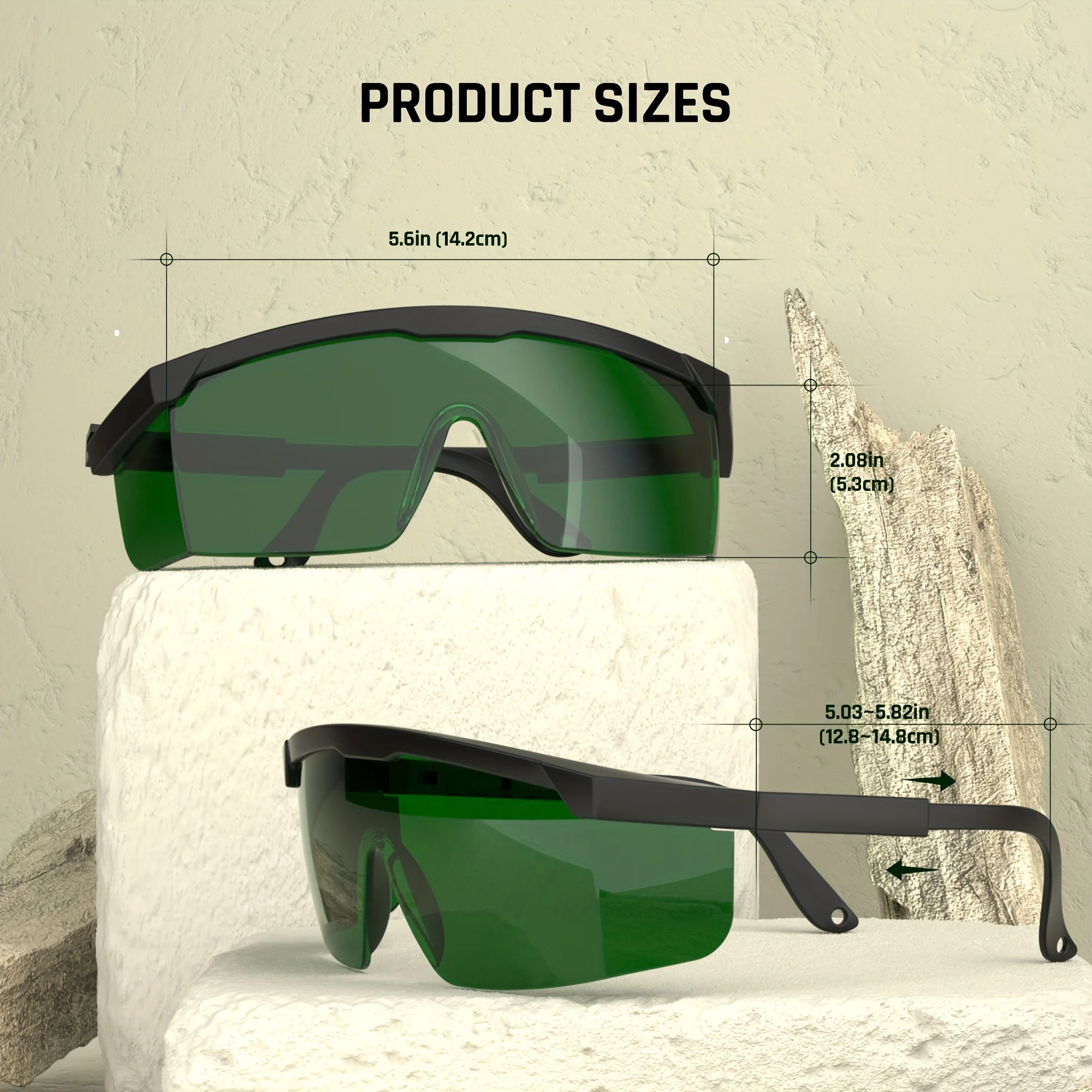 Laser Protection Goggles 200nm-2000nm Safety Glasses OD4 Stylish Protective