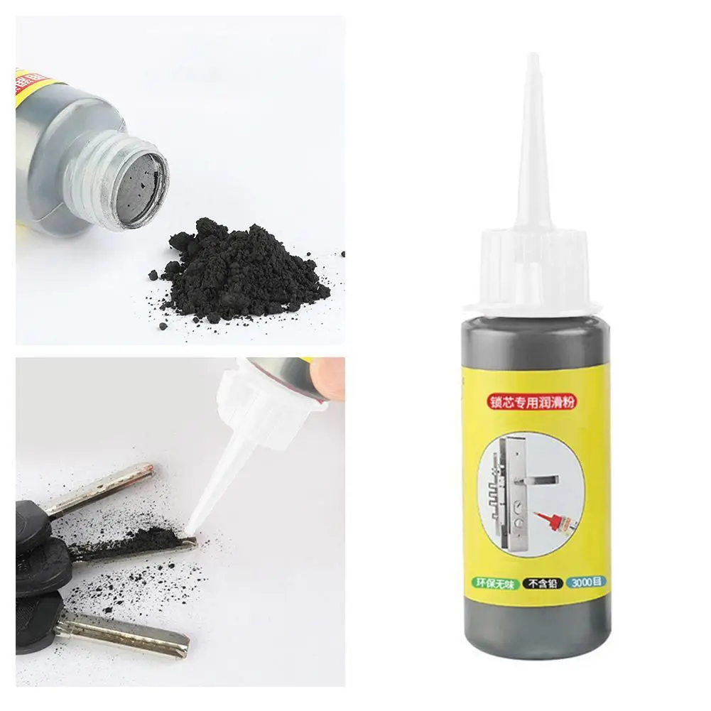 60ml Graphite Powder Lubricant Natural Lock Core White Cover Lubricant Household Supplies For Window Guides Keys Door Guides graphite powder lubricant graphite lubricant