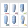 6Pc Nail Art Aurora Transparent Brush Set Watercolor Painting Brush Uv Gel Drawing Stripe Pointed Flat Head DIY Manicure Tool 6