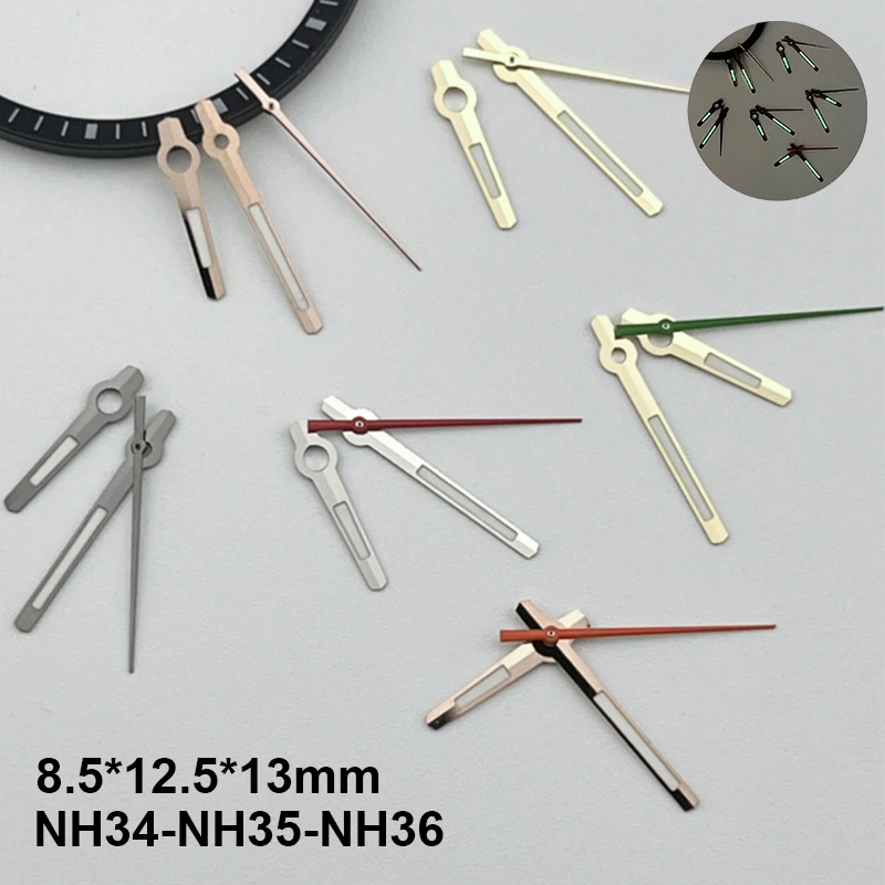 

Date just Watch Hands Watch Needle C3 Green Luminous Suitable For NH35/NH36/NH34 Movement Modification Watches Accessories