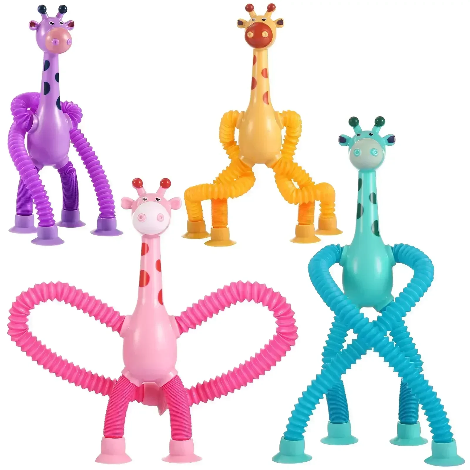 

Children Suction Cup Toys Pop Tubes Stress Relief Telescopic Giraffe Hand Toys Sensory Bellows Toys Anti-stress Squeeze Toy Gift
