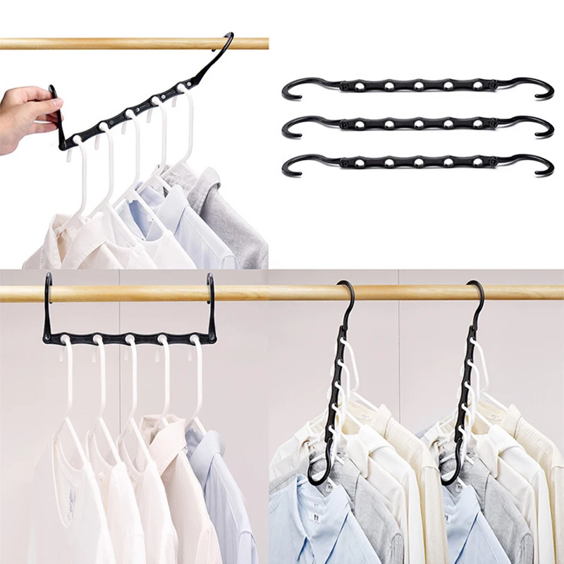 2 PCS Space Saving Hangers, Closet Organizer Hangers Space Saving