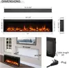 Austin in Wall Recessed & Wall Mounted Electric Fireplace (72") 5.78"D X 72"W X 18.91"H MULTI FLAME COMBINATIONS 6