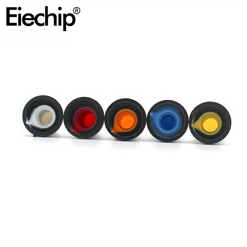 Potentiometer Knobs 30pcs/lot WH148 15X17mm 6mm Plastic Knobs Cap 5 colors Yellow Orange Blue White Red