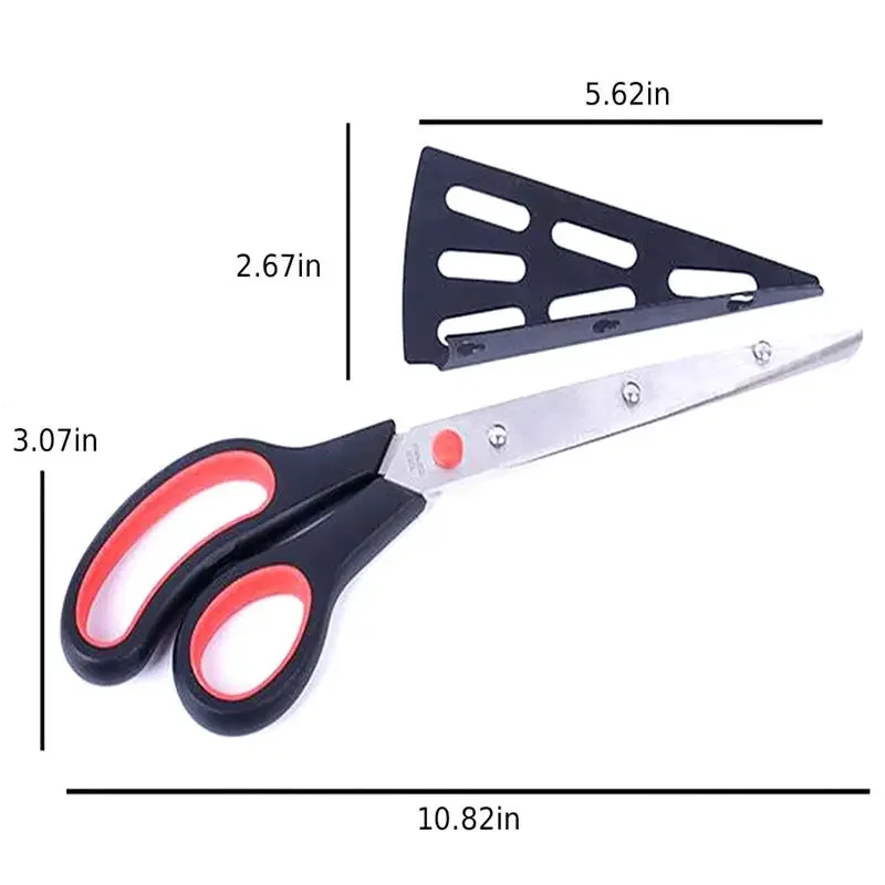 Pizza Cutter Pizza Scissors Knife Pizza Cutting Tool Stainless Steel Cutter Slicer Baking Tool Multi-Functional With Detachable Spatula