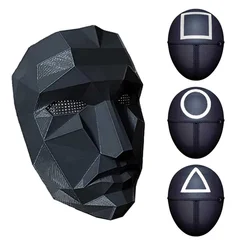 Máscara Fantasia Jogadores e Líder Front Man Festa Cosplay Desenho Série