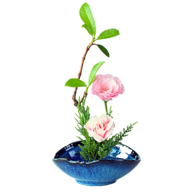 

Новый Цветочный Органайзер в китайском стиле, домашнее украшение для гидропоники в японском стиле, керамические цветочные горшки, Цветочная композиция