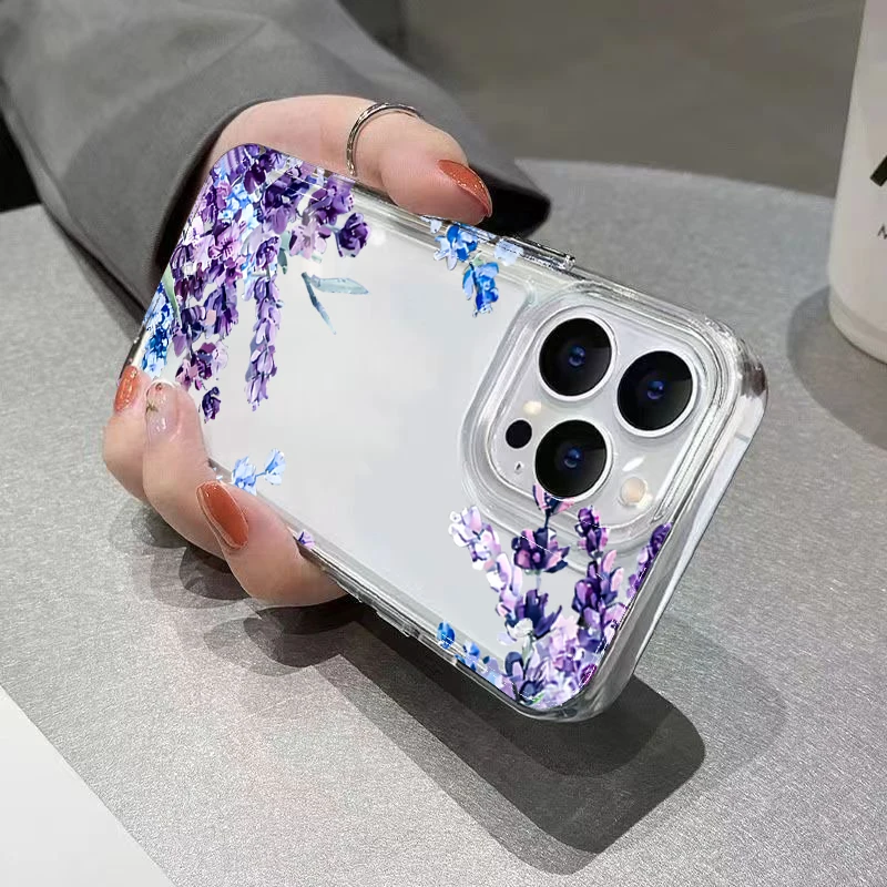 Purple Flower Soft Phone Case Cover