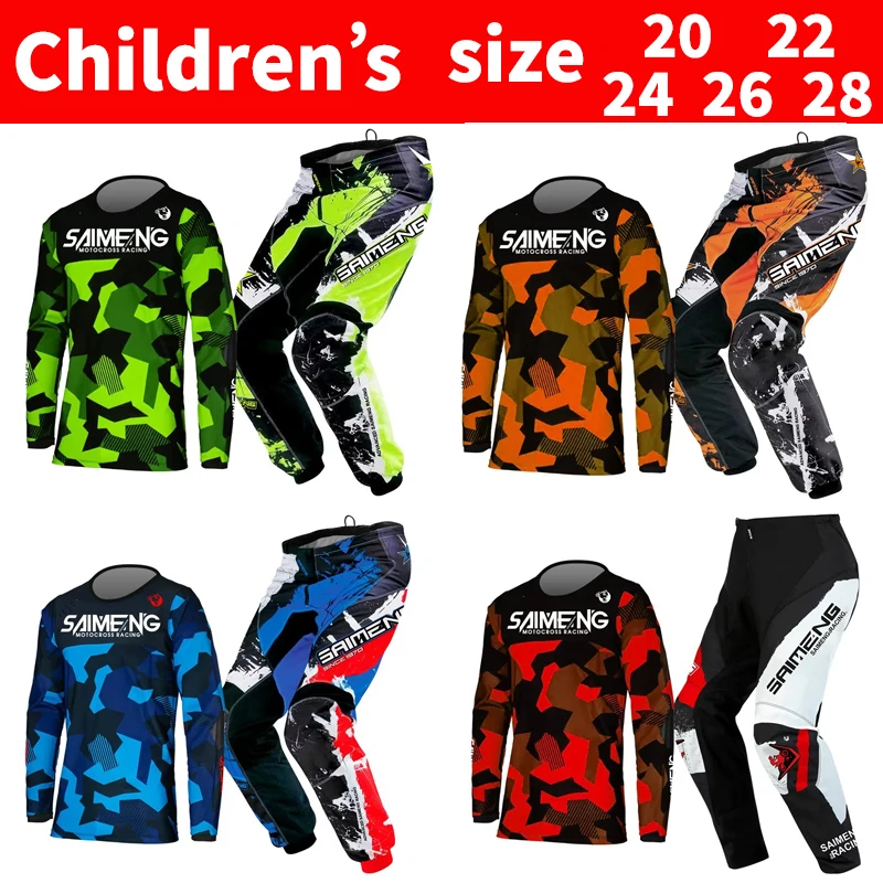 mx gear set kids Motocross Jersey and Pants kids children Set Dirt Bike MTB DH UTV Enduro Combo Off Road Racing Suit