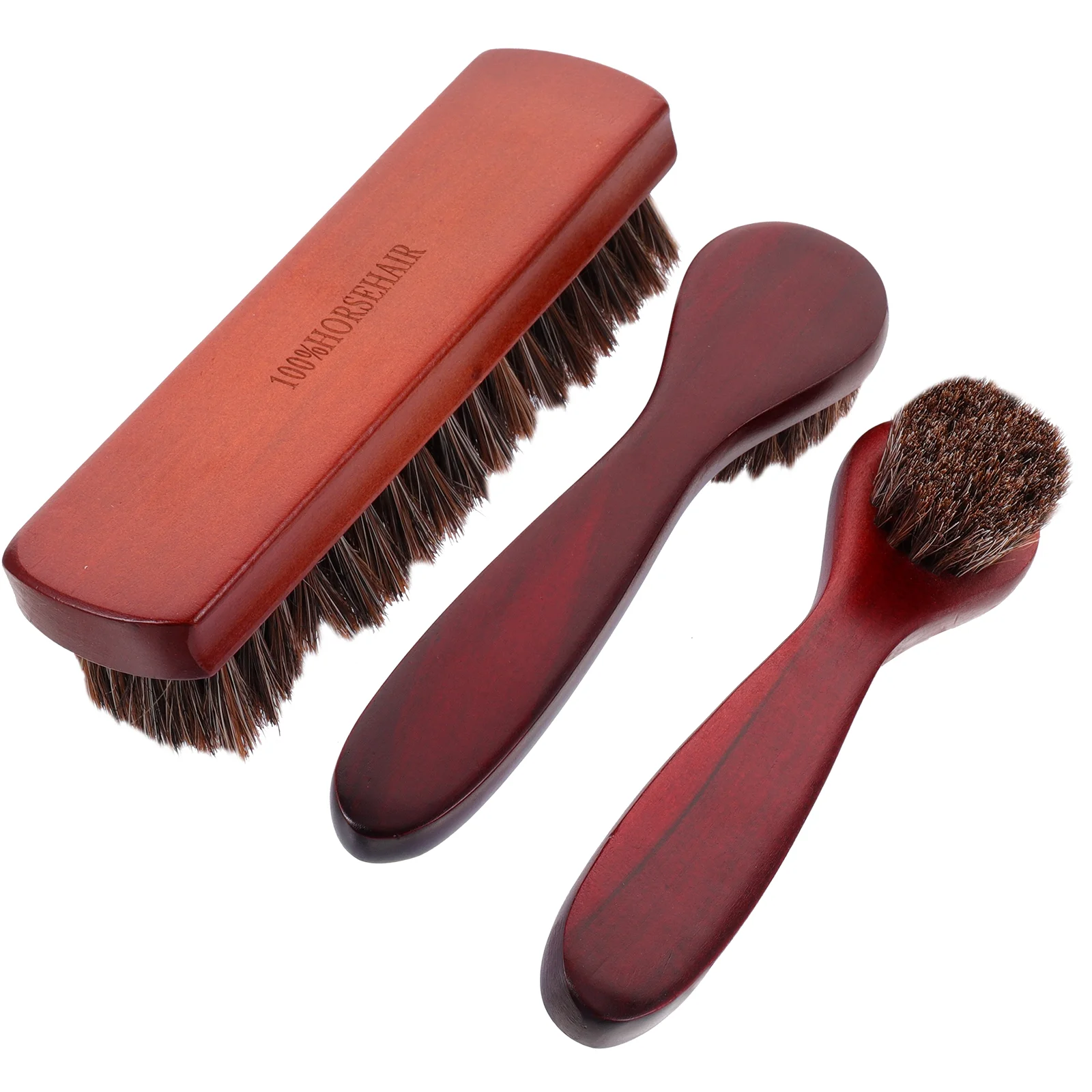 3PcsCleanPolishBootBrushCarValetingBrushesHorsehairSports