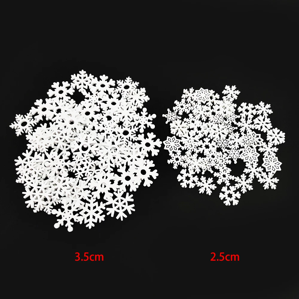 50pcs Christmas Wooden Ornaments - Santa Claus Snowflake Tree Decorations