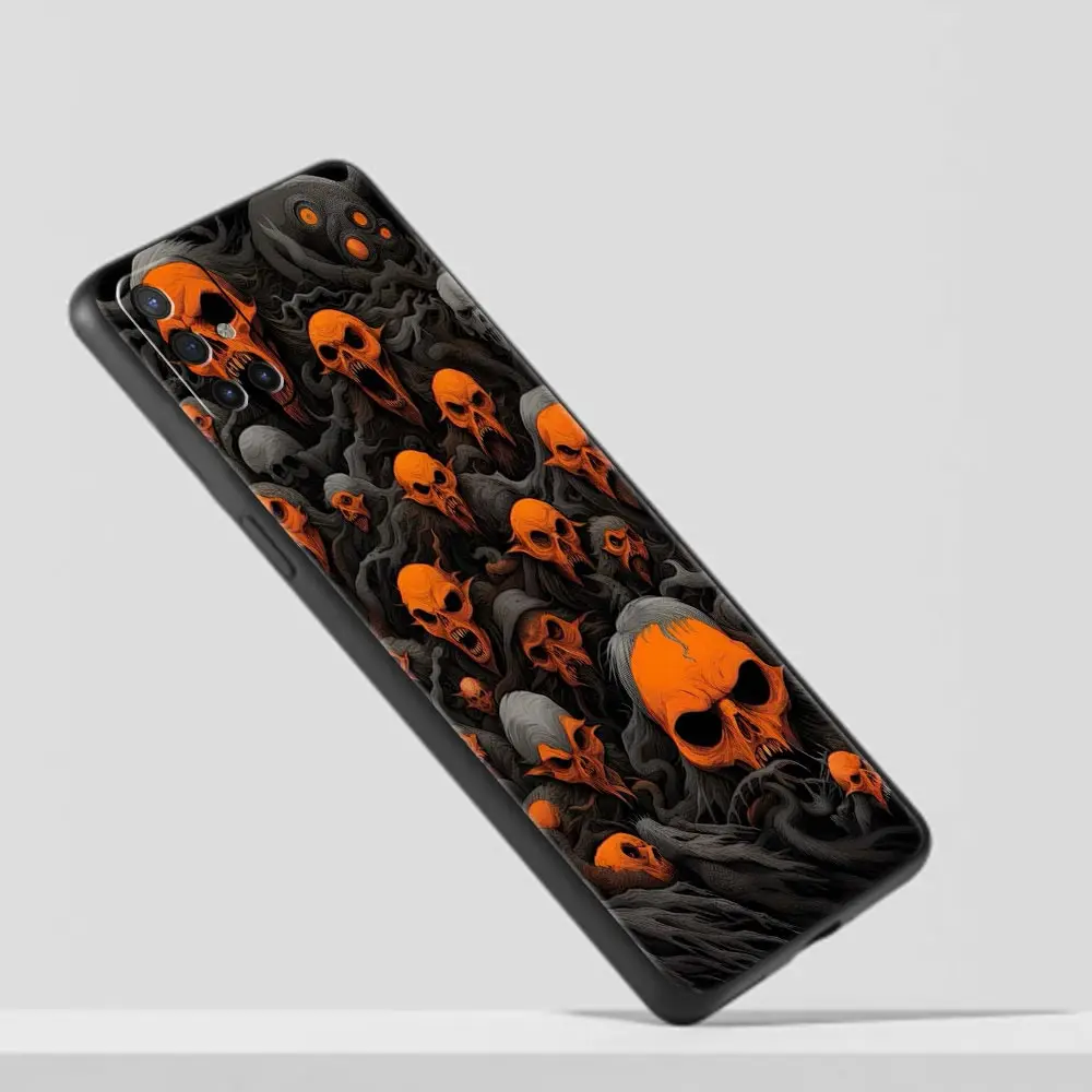 Soft TPU Terror Black Skull Design Phone Case