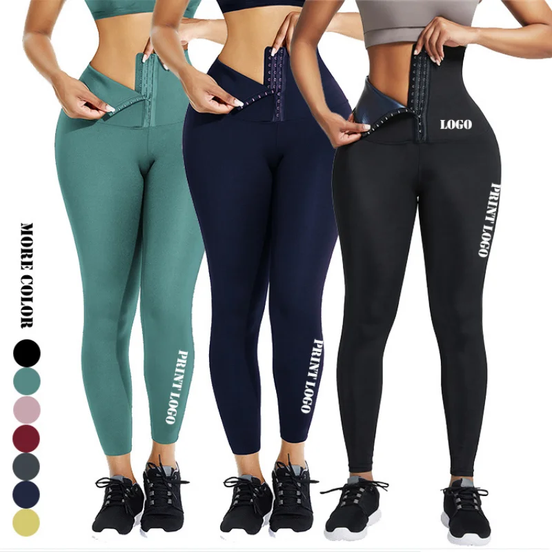 LADIES BLACK 2IN1 TUMMY CONTROL HIGH WAIST BODY SHAPER CORSET SLIMMING  LEGGINGS