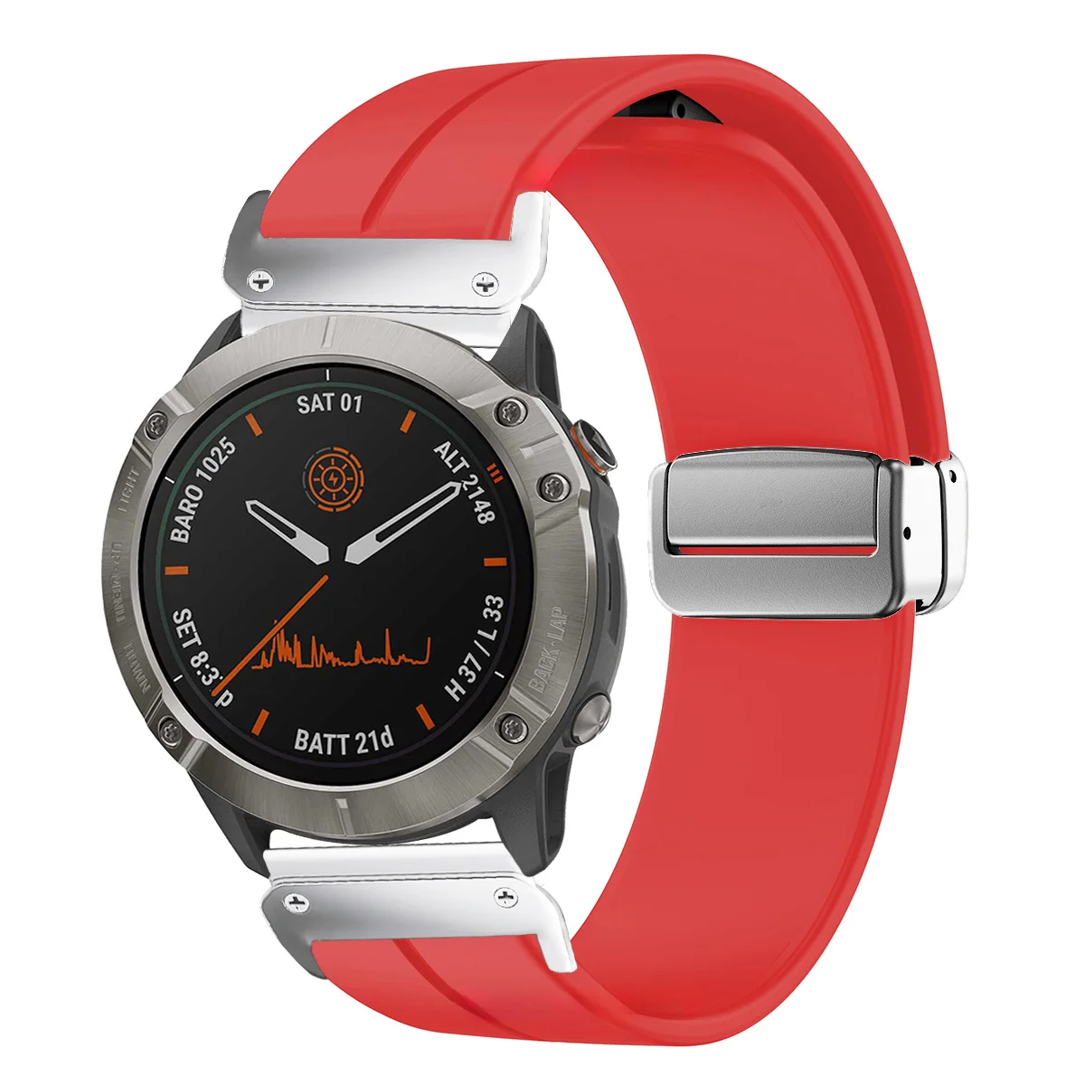 Magnetic Silicone Strap, Quick Fit No Gaps Sports Band, 22mm/26mm