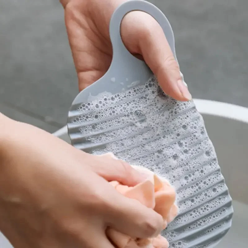 Portable Plastic Washboard with Suction Cup Multifunctional Folding Anti-Slip Laundry Board for Household Use without Electric laundry board