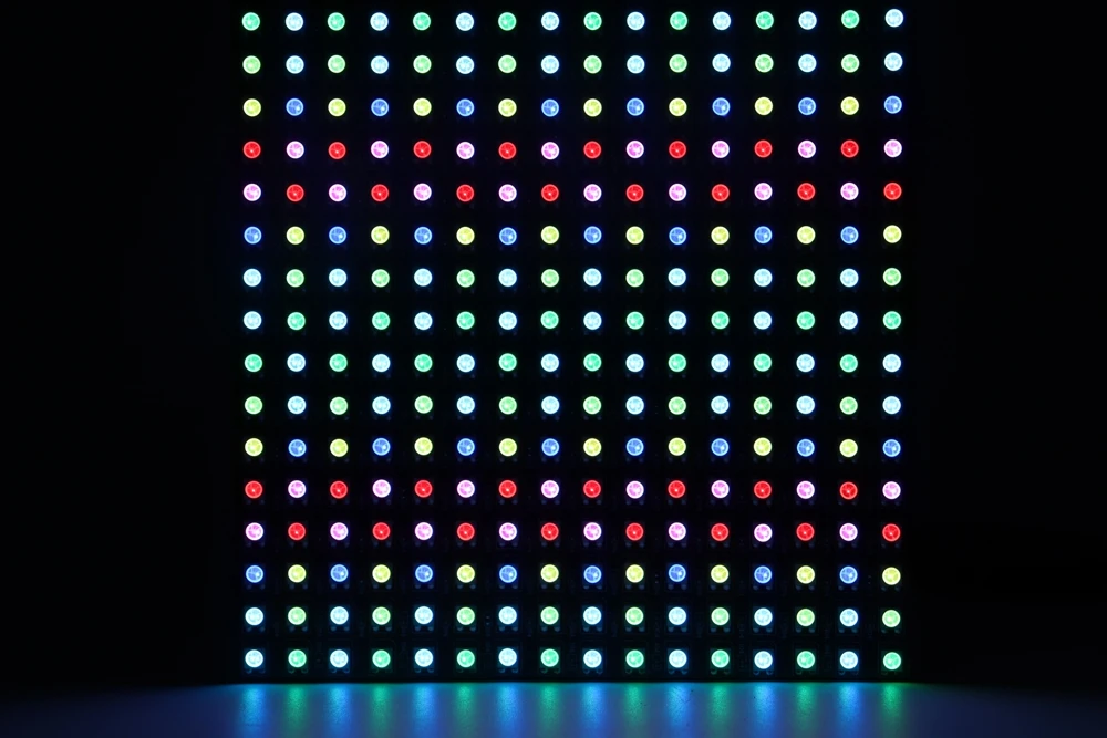 WS2812B LED Digital Flexible Individuell adressierbare Panel Licht WS2812IC 8x8 16x16 Modul Matrix Bildschirm DC5V – Detail 24