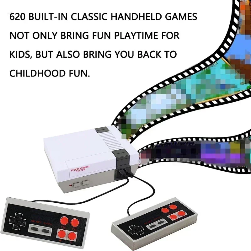 Mini TV Handheld Family Recreation Video Game Console AV Output Retro Built-in 620 Classic Games Dual Gamepad Gaming Player video game console game console