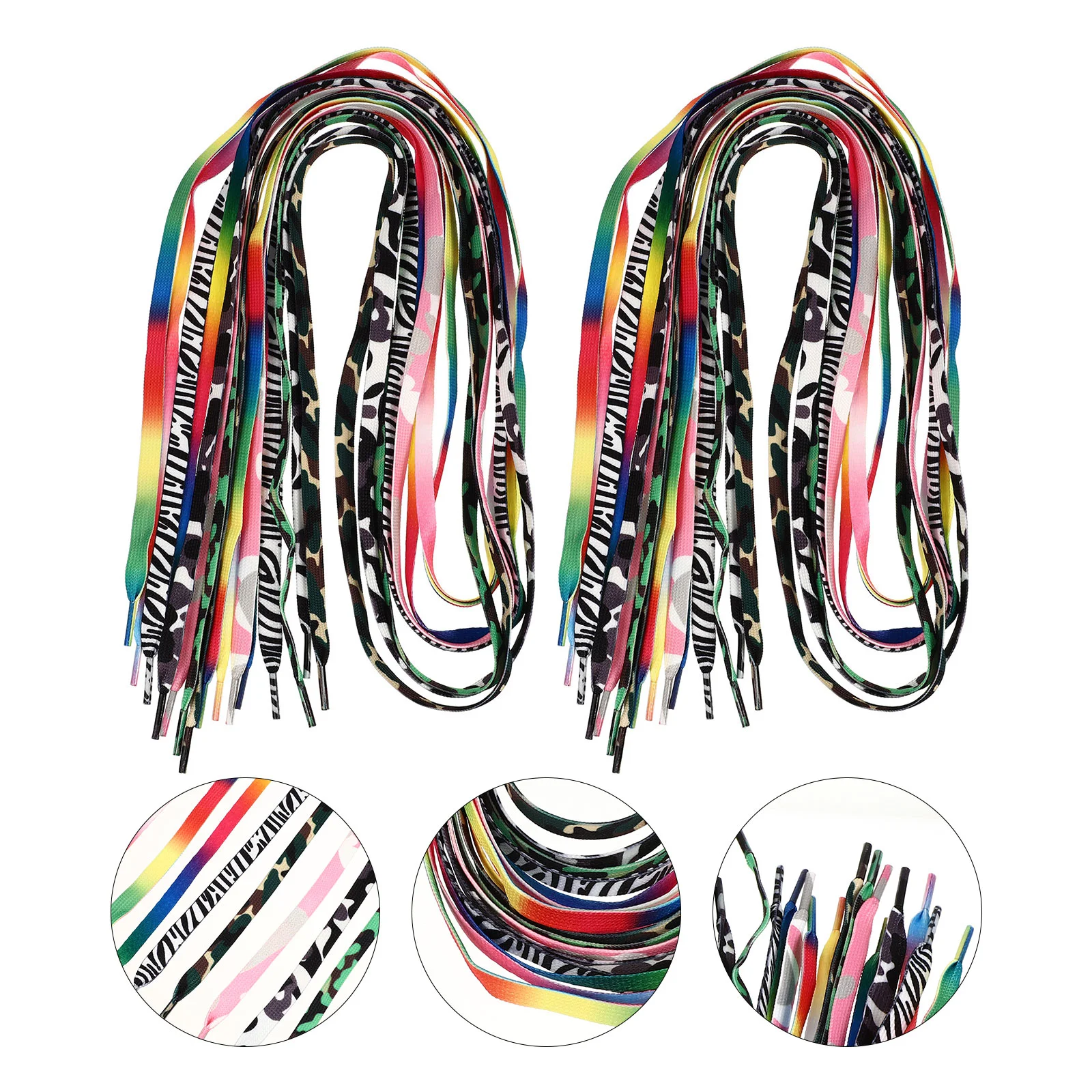 

Roller Laces Laces: Sports Shoelaces Replacement 8 Pairs Shoestrings Elastic 120cm