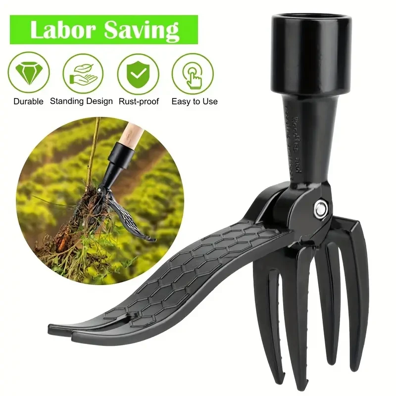1PC Weeder-effortless weeding, long distance, no bending or kneeling, manual root remover, ideal for outdoor garden and lawn c