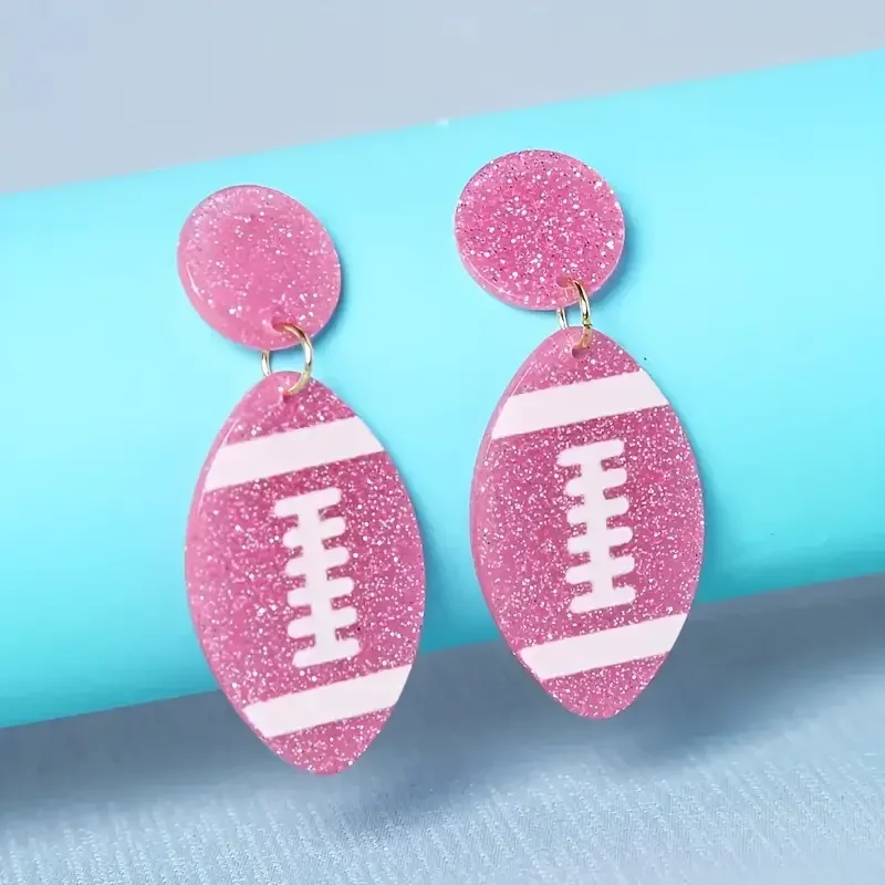 Dangle Earrings 1 Pair Football Baseball Basketball Rugby Fashion Earrings For Mother Gifts