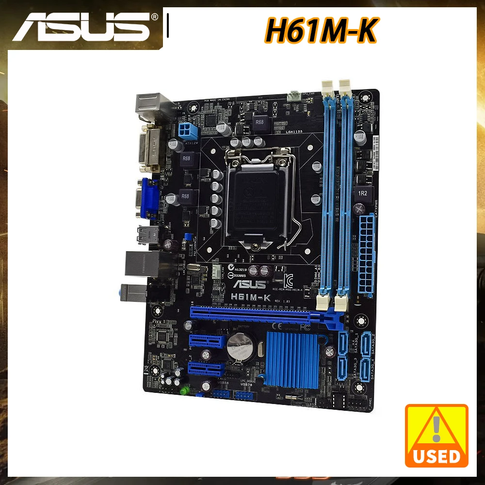 ASUS H61M K Motherboard 1155 H61 1155 Motherboard DDR3 Core i7 i5 i3