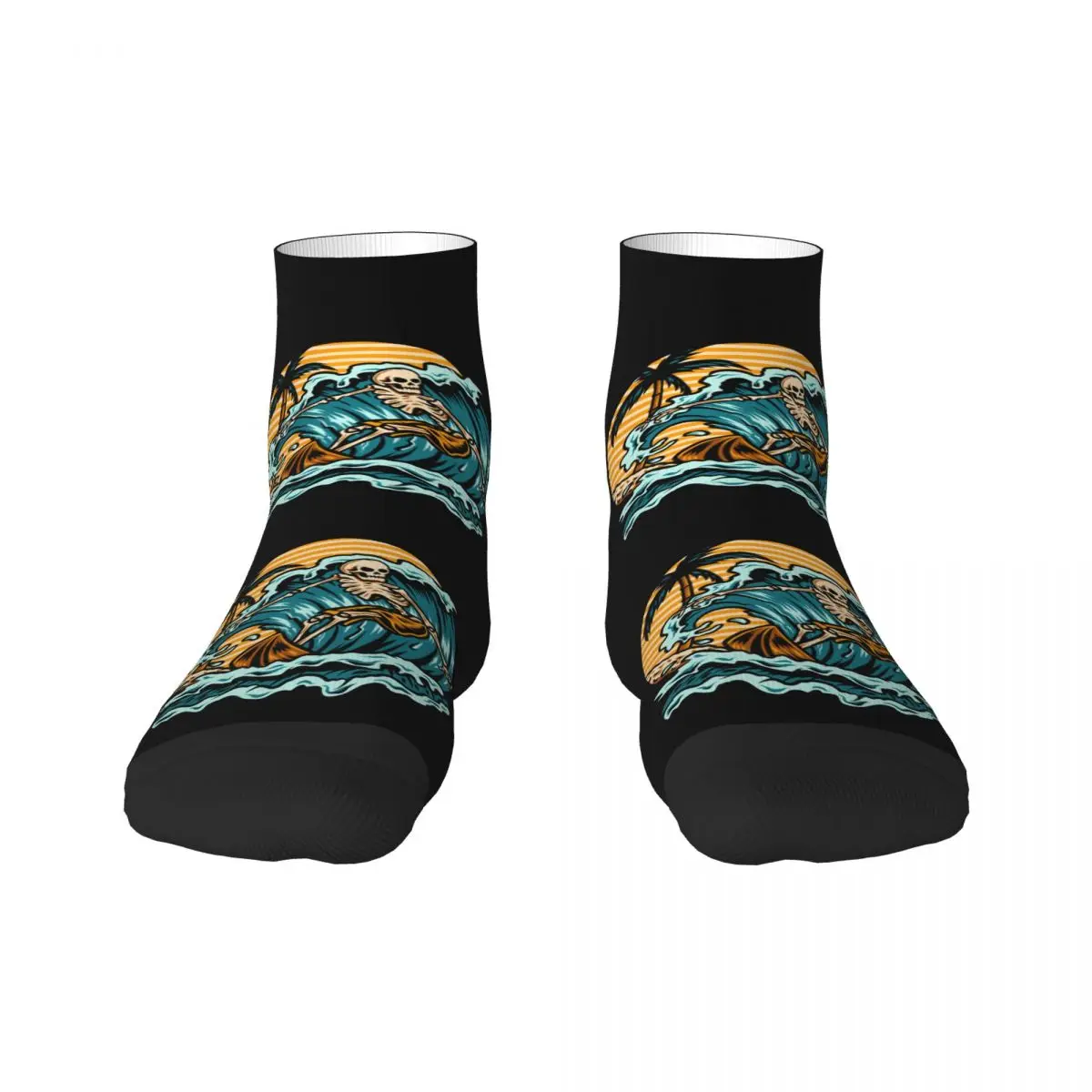 Cool Summer Surfing Skull Socks Uomo Donna Warm 3D Printed Surf Rider Football Sports Socks
