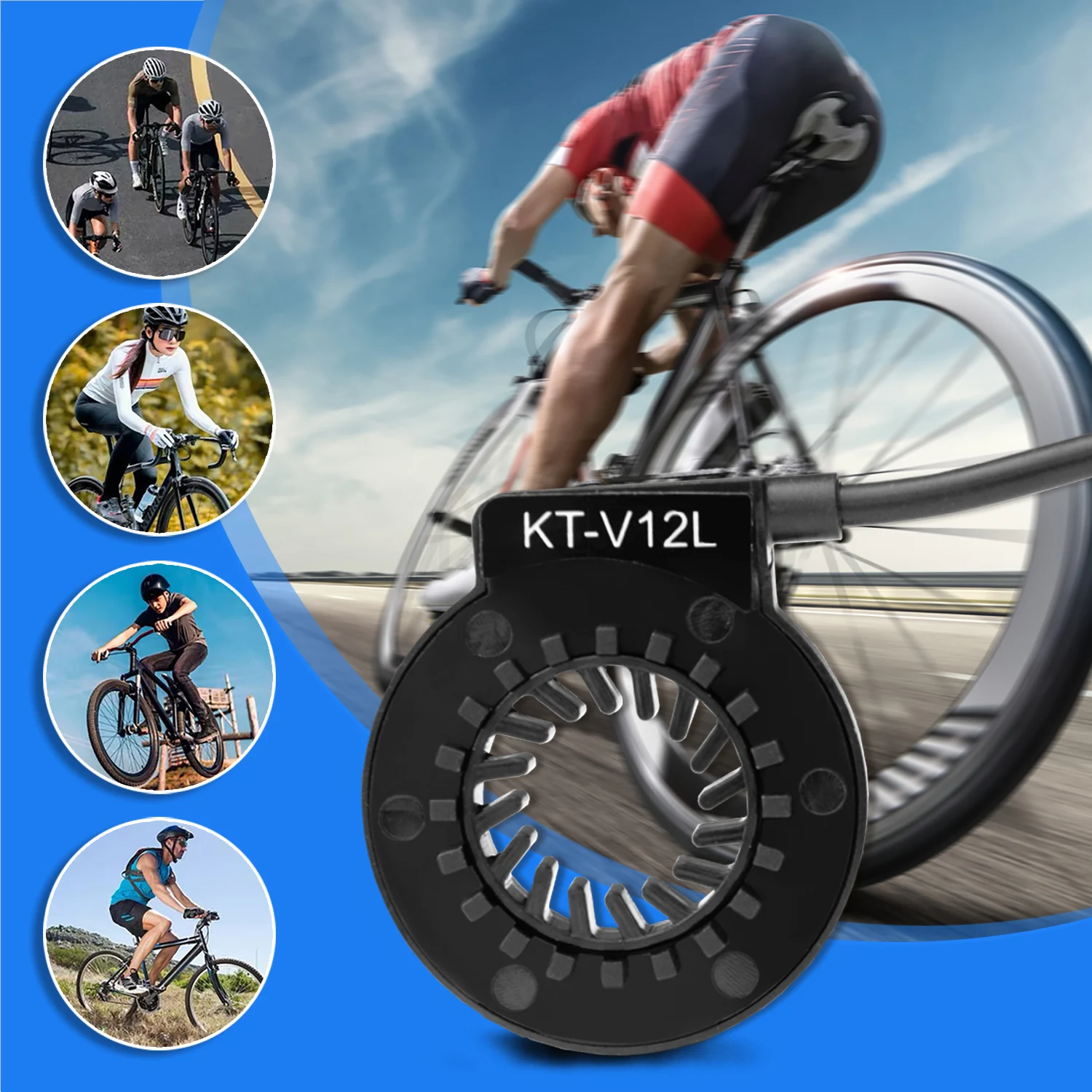 Ebike PAS 페달 보조 센서 KT-V12L 12 자석 3핀 SM/방수 커넥터 전기 자전거 변환 키트 액세서리