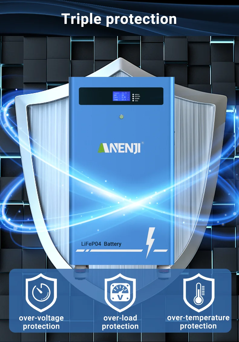 ANENJI 16KWh Lithium-Eisenphosphat 51,2V 300AH A+-Qualität 6000+ Zyklen Solar-Heimenergiespeicher Lithium-Eisenphosphat EU-Lagerbestand – Detail 11