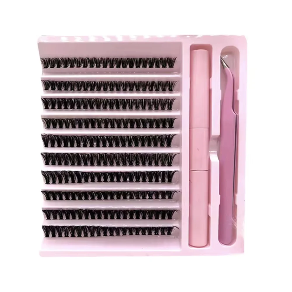 DIY Lashes Extension Kit Eyelashes Fake Clusters Lash Bond and Seal Makeup Tools for Gluing Lashes Gluing Glue Accessories