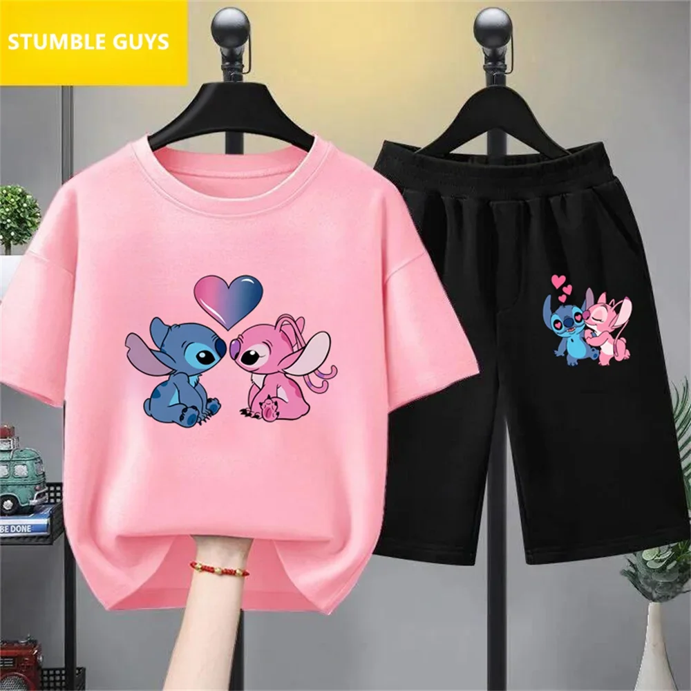 Summer Pretty Girl Disney Lilo & Stitch 3D Printed T shirt O Neck Short Sleeve T shirt Girl Casual Fashion Clothing Trucksuit 5