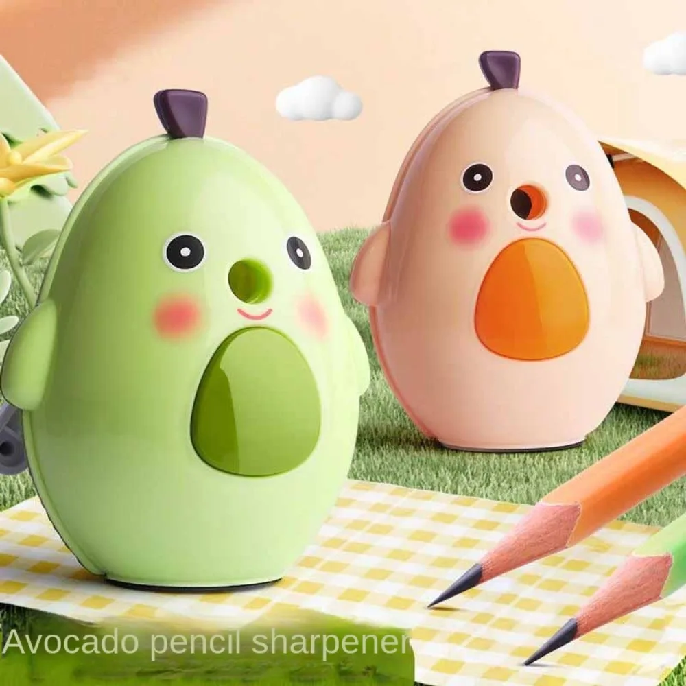 

Avocado Pencil Sharpener Stationery Cartoon in And Out Sharpener Office School Supplies Manual Pencil Sharpening Tool Children