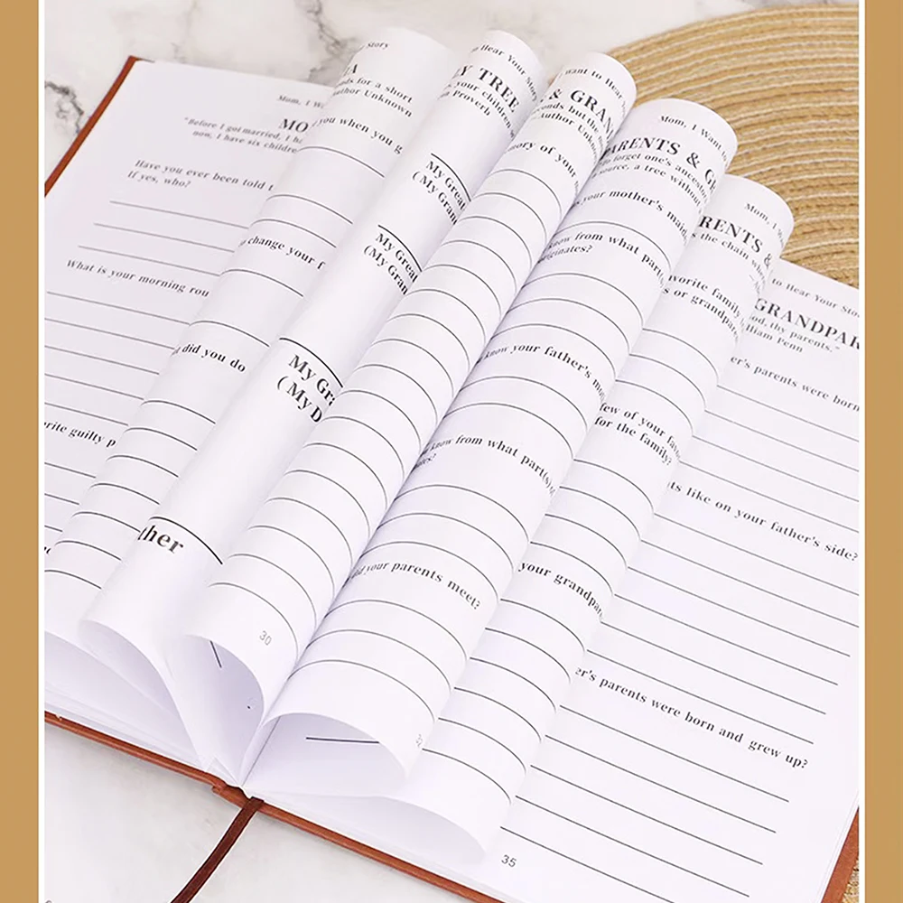 Portable Notebook Dad/Mom I Want To Hear Your Story Journal A Father's Guided Journal Multipurpose Journal Books School Parents 5