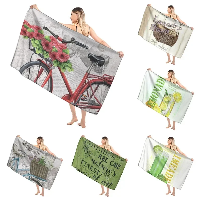 

Christmas Retro Bathroom Adult Soft Bath Towel Sauna Large Beach Towel Modern Fitness Towel Hotel Women's Shower Quick Drying