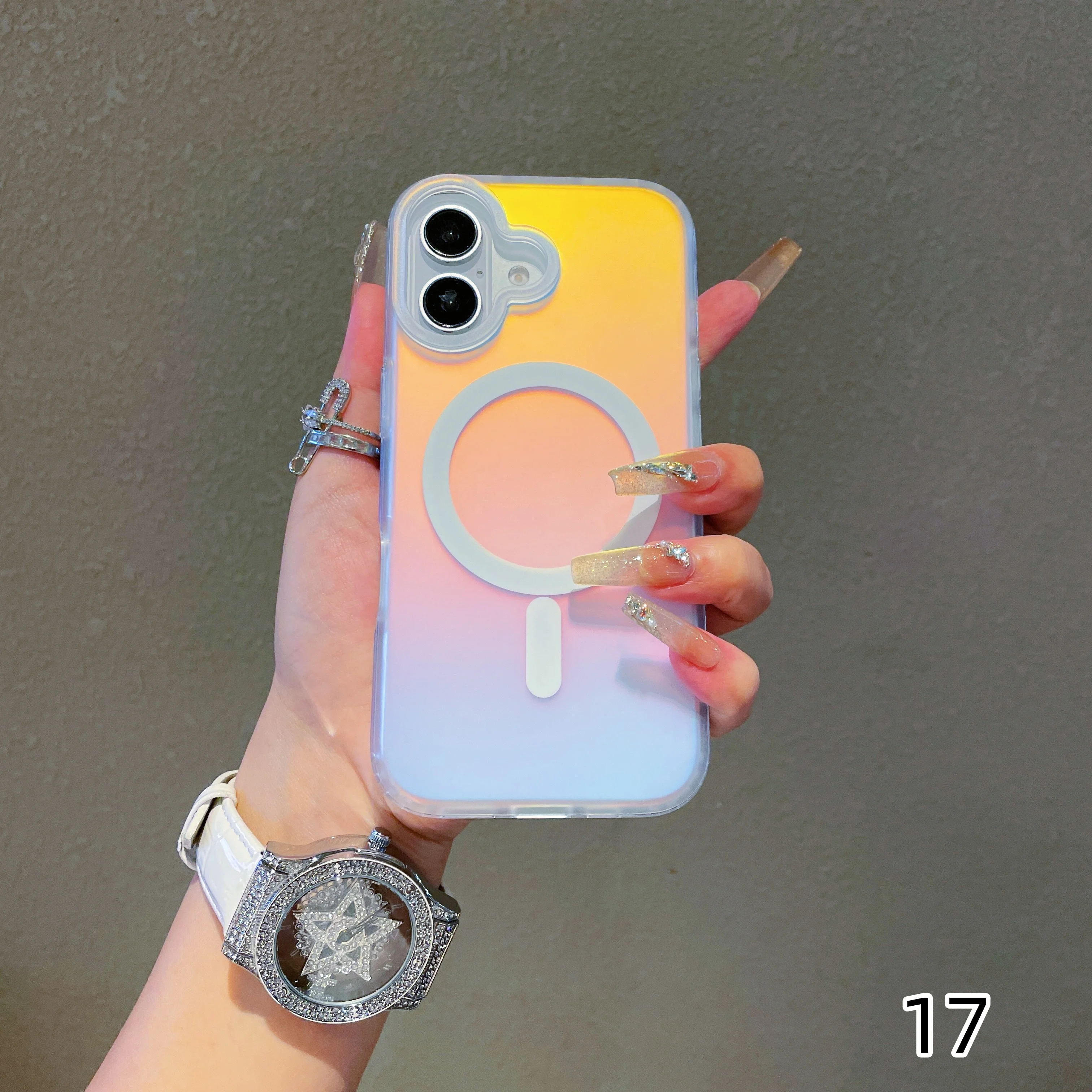 Sunset Sky Laser Color-Changing Matte Phone Case with Gradient Colors