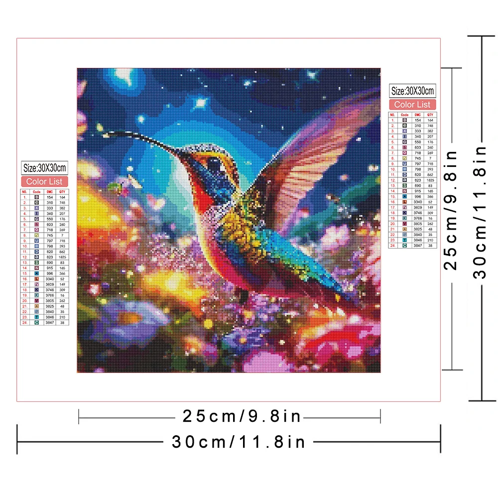 AZQSD 5d Diamond Painting Birds Flower Cross Stitch Full Sets Mosaic Hummer Embroidery Animal Wall Decor