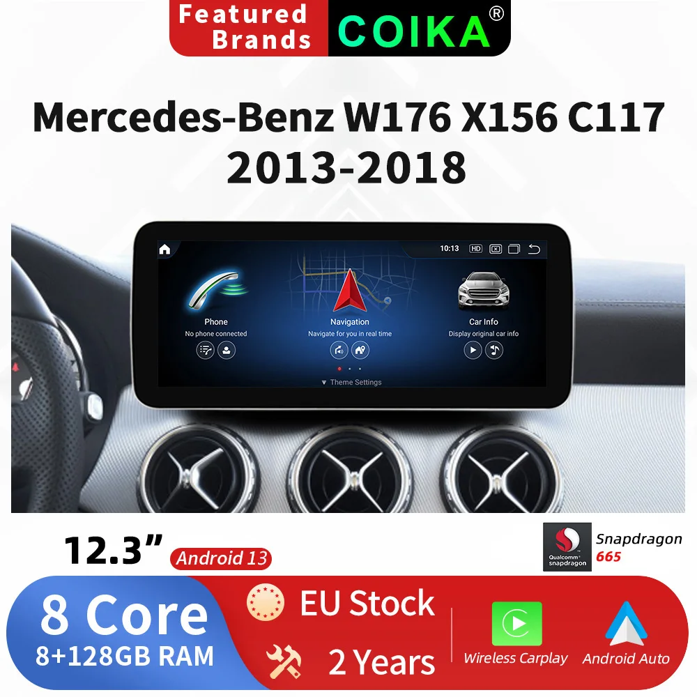 Cover Pulsanti Clima Per Mercedes CLA GLA 2013-2018 | Toppa Centrale Argento | Accessori Interni Auto