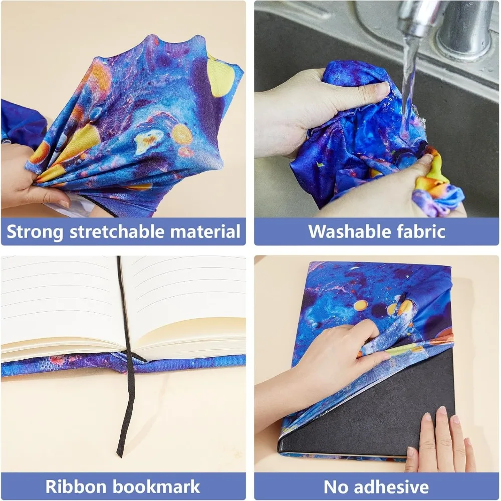Cartoon Otter Stretchable Book Cover Washable Reusable Book Sleeve Protector Up to 9 x 11 Inch Notebook